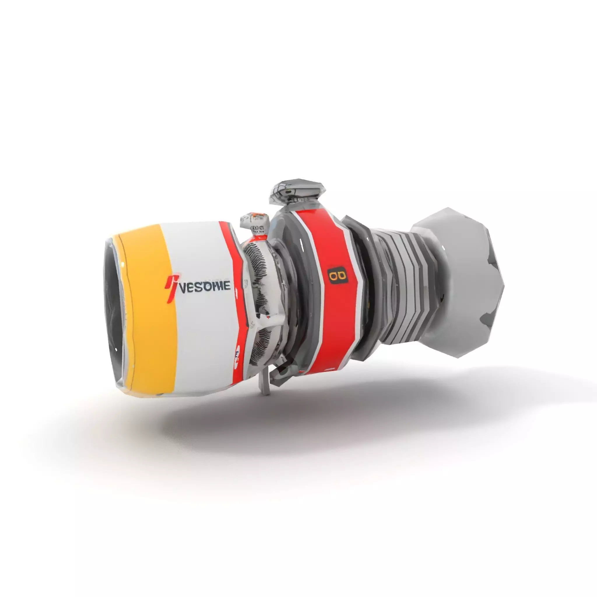 Advanced Turbojet Engine Model Pack Low-poly 3D model_8