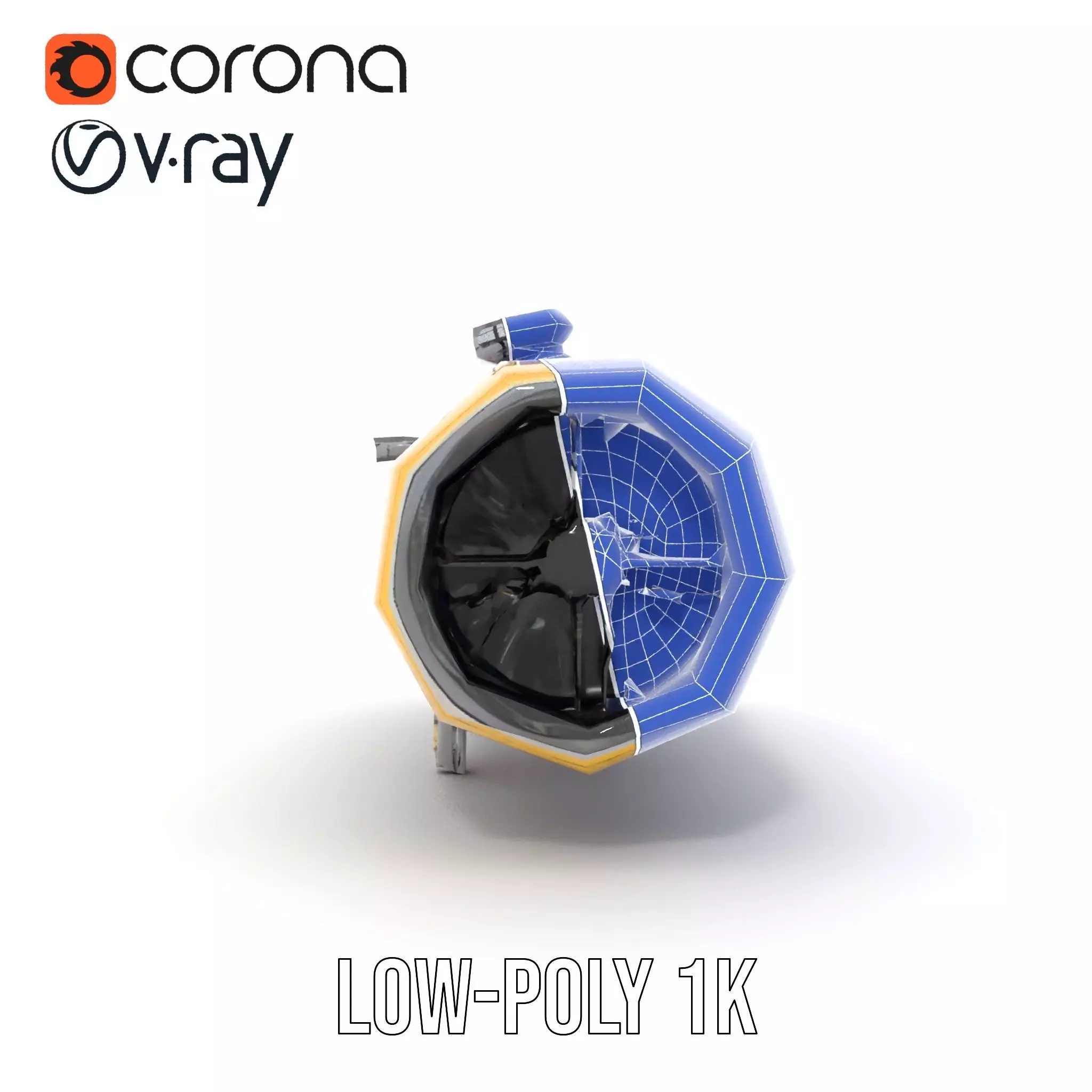 Advanced Turbojet Engine Model Pack Low-poly 3D model_25