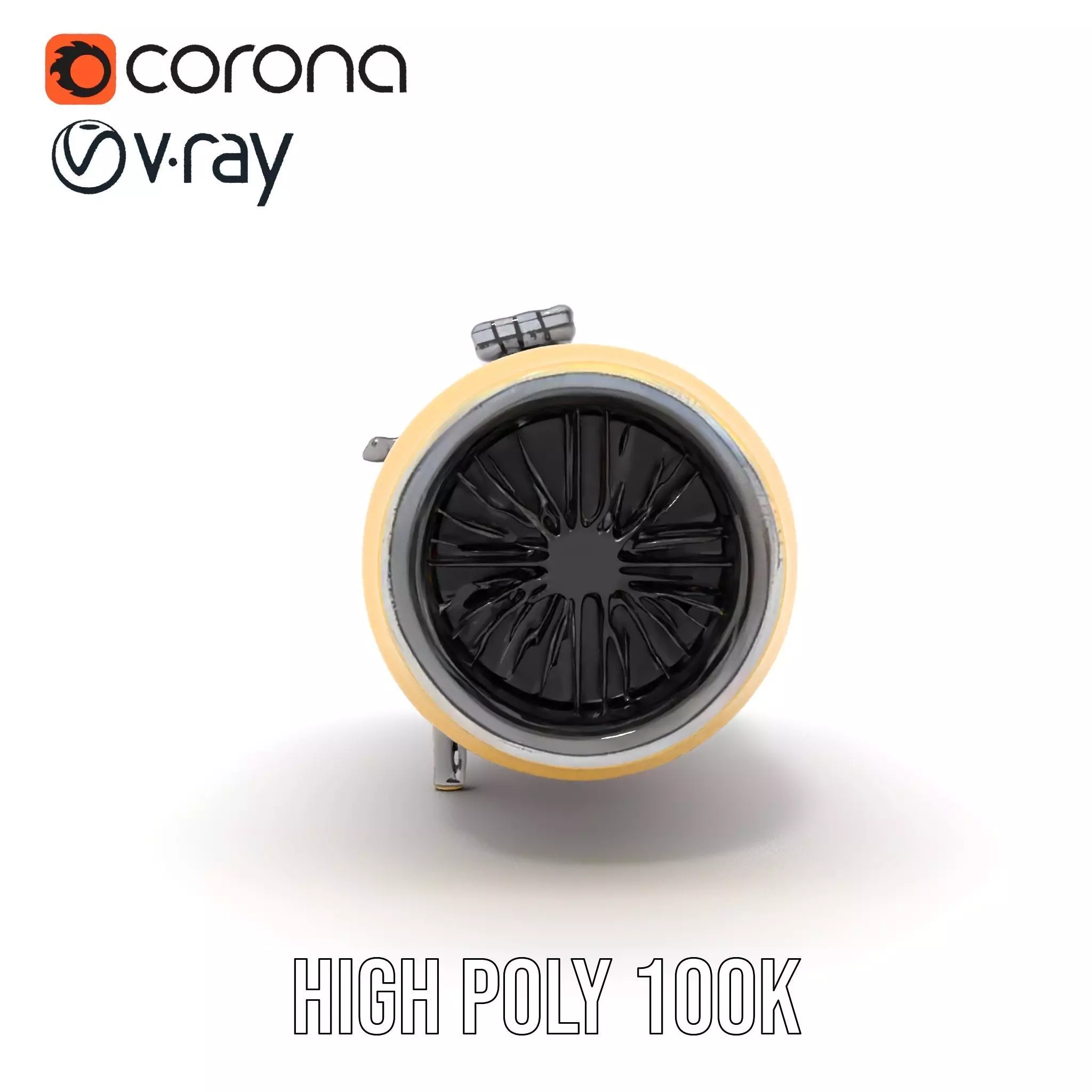 Advanced Turbojet Engine Model Pack Low-poly 3D model_21