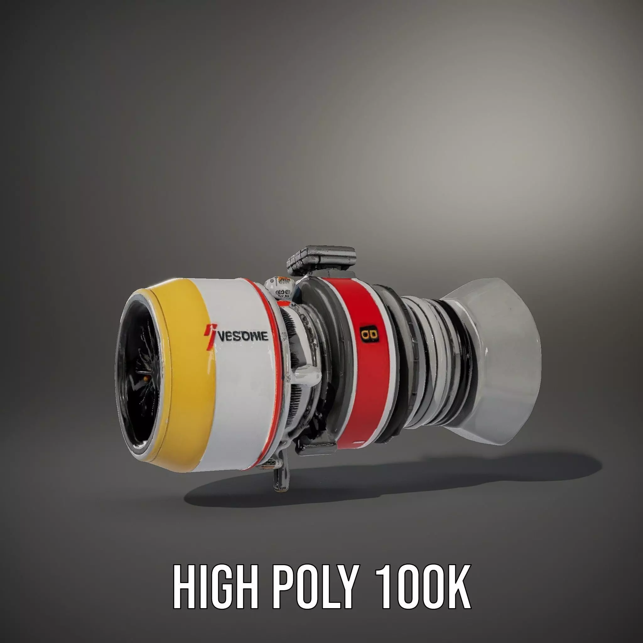 Advanced Turbojet Engine Model Pack Low-poly 3D model_11