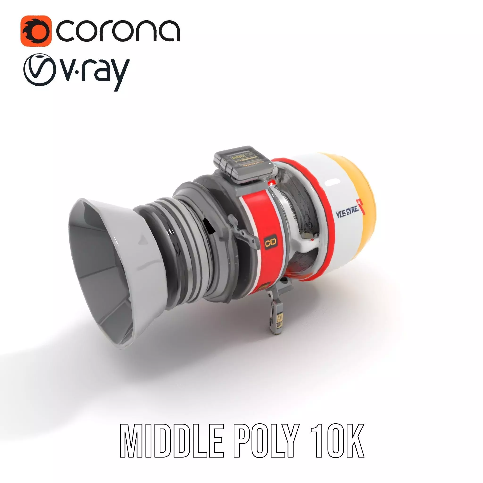 Advanced Turbojet Engine Model Pack Low-poly 3D model_6