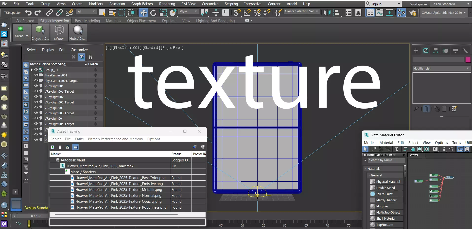 Huawei MatePad Air Pink 2025 Low-poly 3D model_12