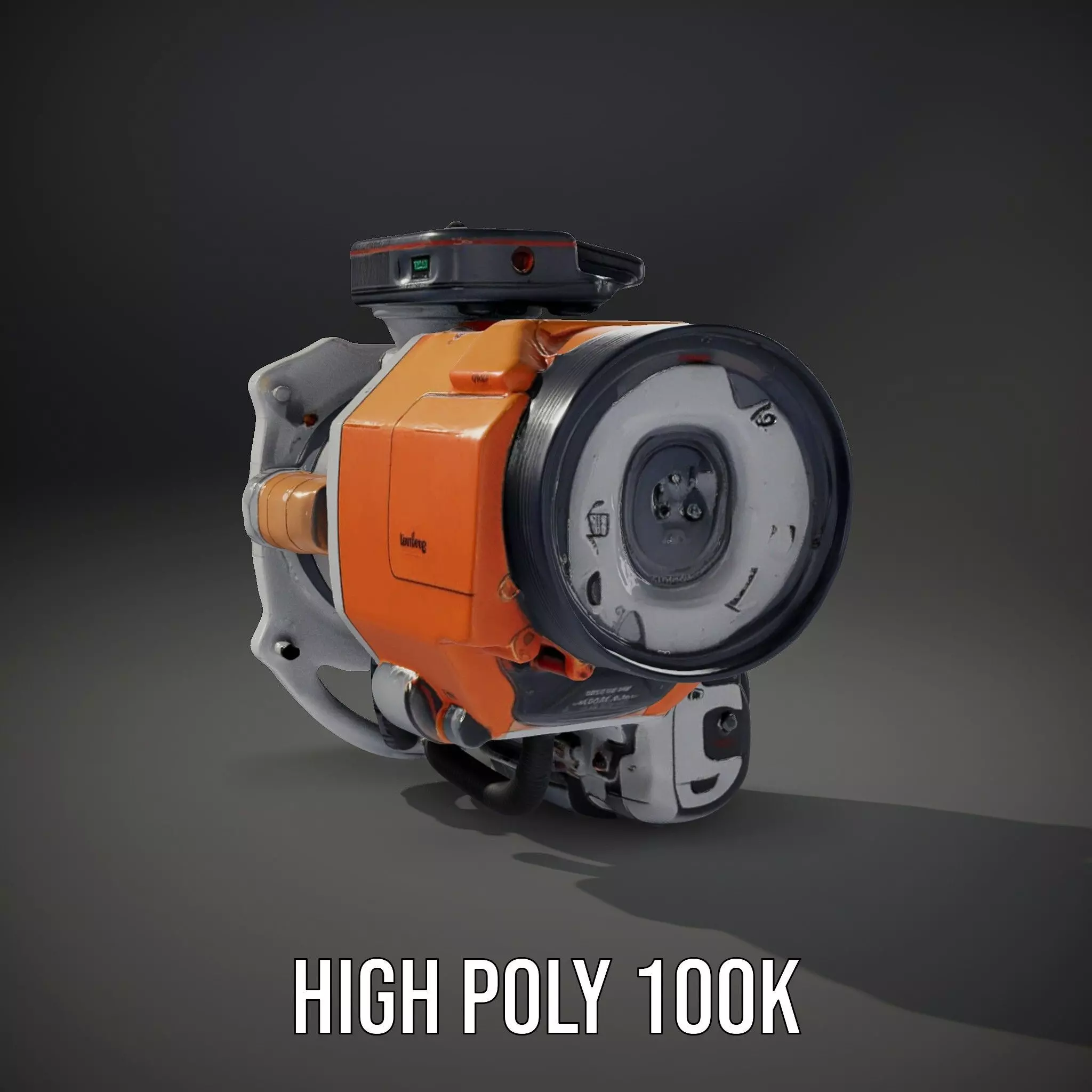 Futuristic Engine Component Model Pack Low-poly 3D model_9