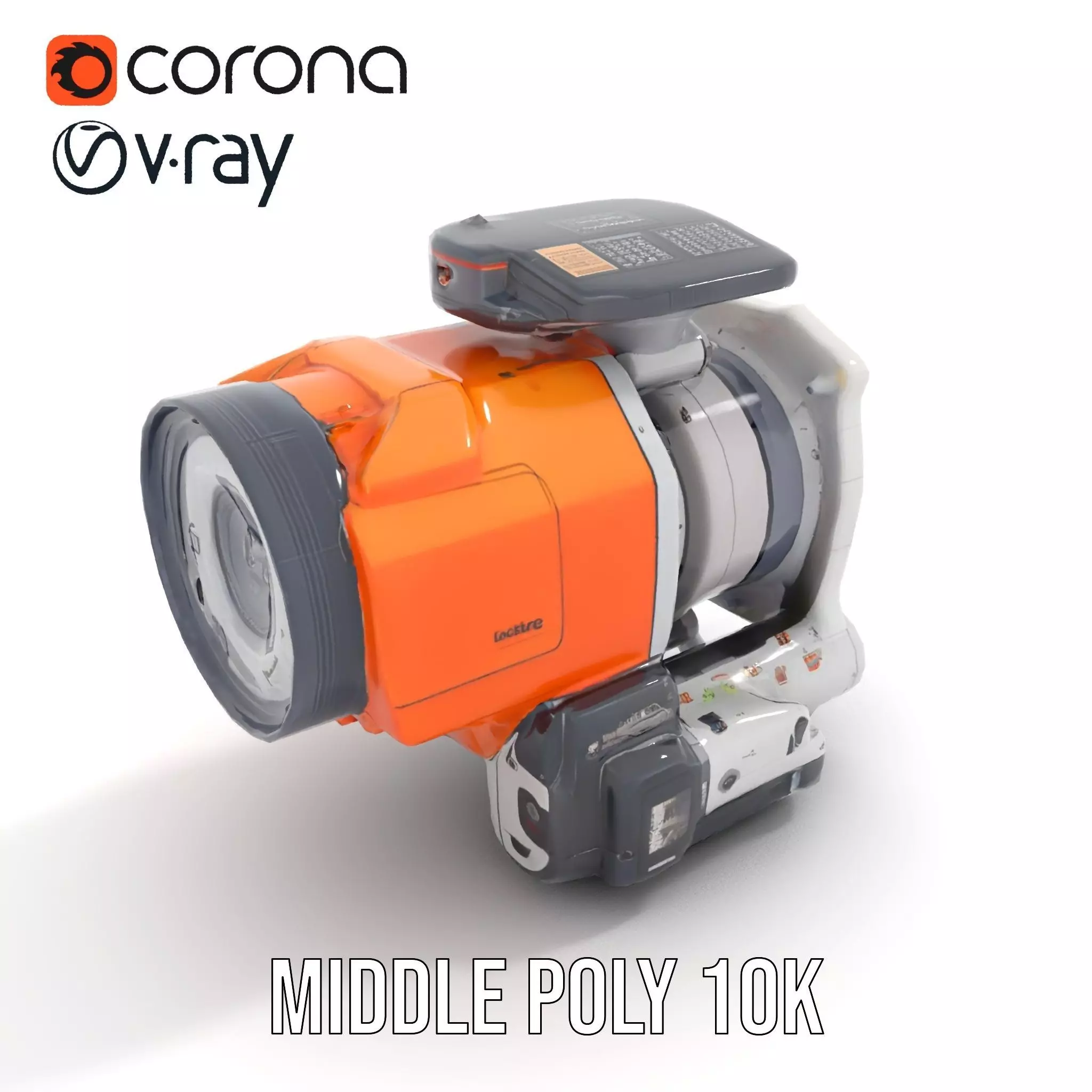 Futuristic Engine Component Model Pack Low-poly 3D model_12