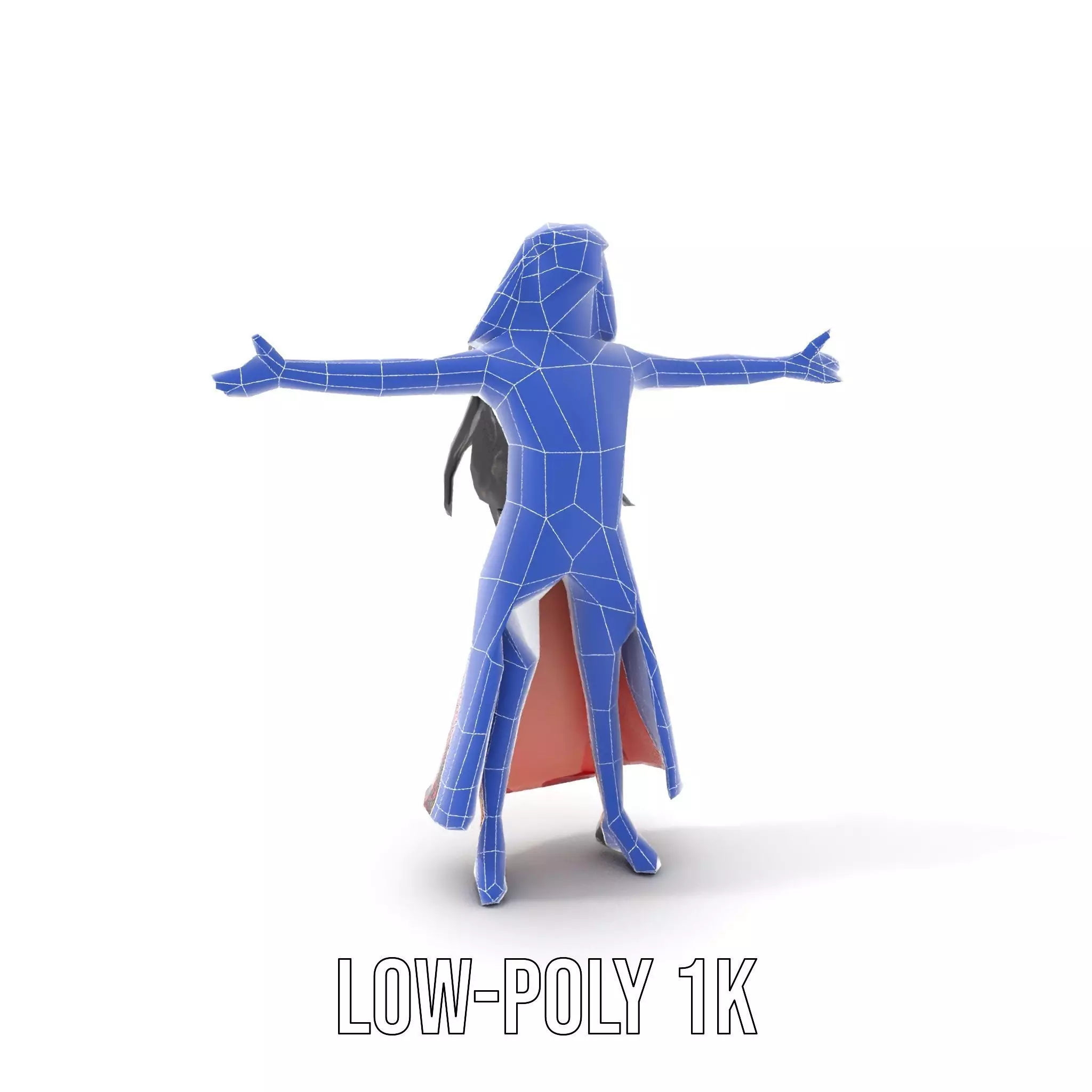 Colorful Fashion Model Pack with Floral Accessories Low-poly 3D model_11