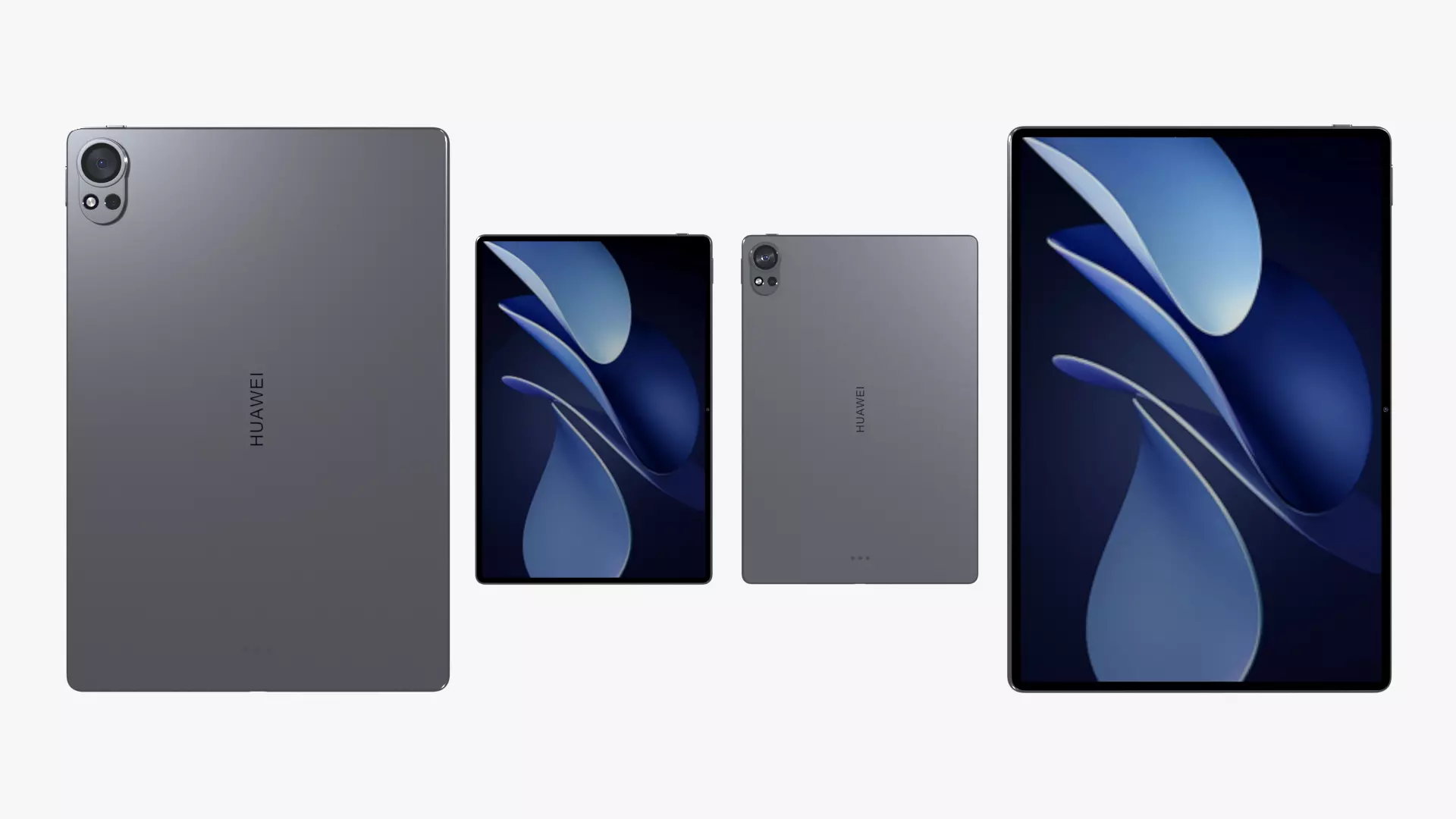 Huawei MatePad Air Gray 2025 Low-poly 3D model_4