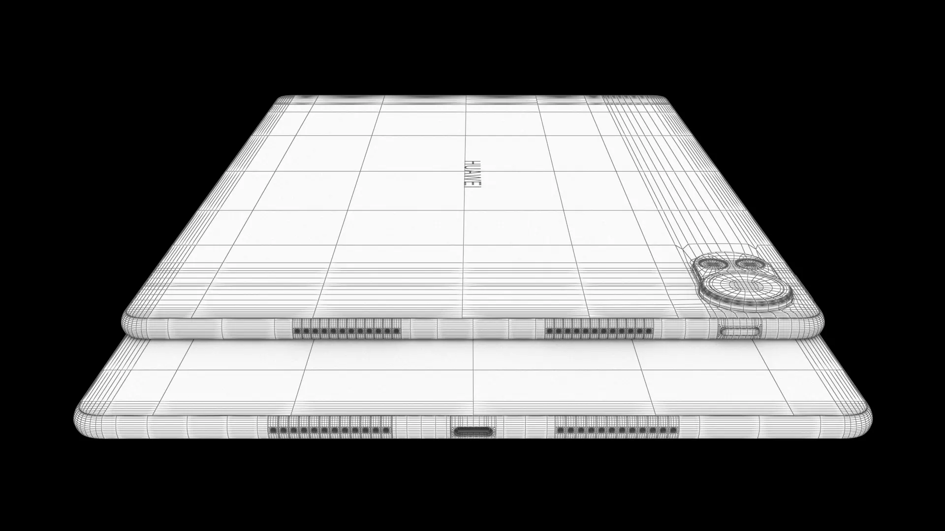 Huawei MatePad Air Gray 2025 Low-poly 3D model_8
