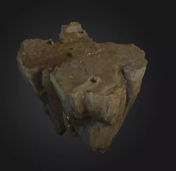 Floating Ember Rock Volcanic Fantasy Environment Texture_6