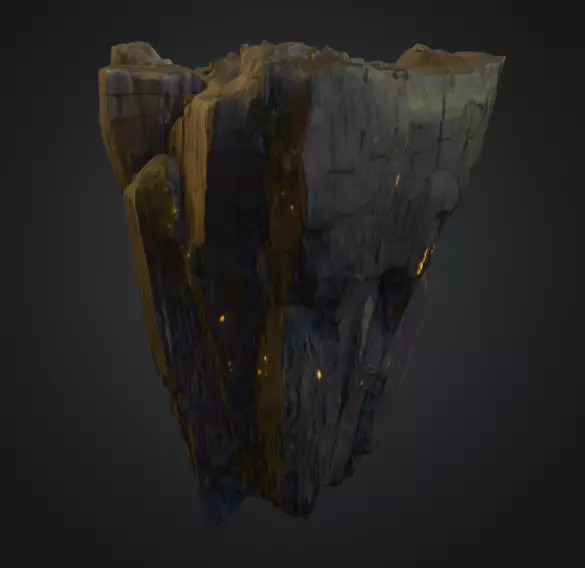 Floating Ember Rock Volcanic Fantasy Environment Texture_2