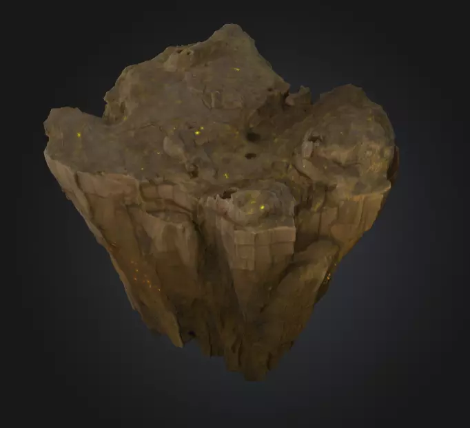 Floating Ember Rock Volcanic Fantasy Environment Texture_4