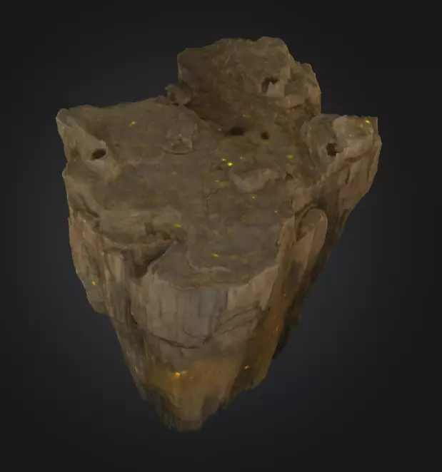 Floating Ember Rock Volcanic Fantasy Environment Texture_5