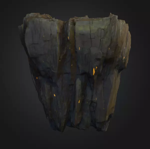 Floating Ember Rock Volcanic Fantasy Environment Texture_1