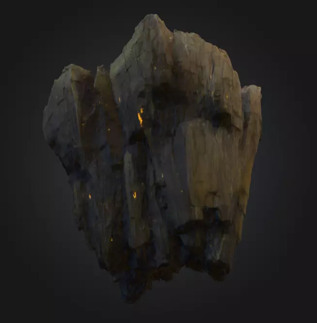 Floating Ember Rock Volcanic Fantasy Environment Texture_7