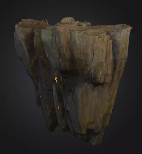 Floating Ember Rock Volcanic Fantasy Environment Texture_0