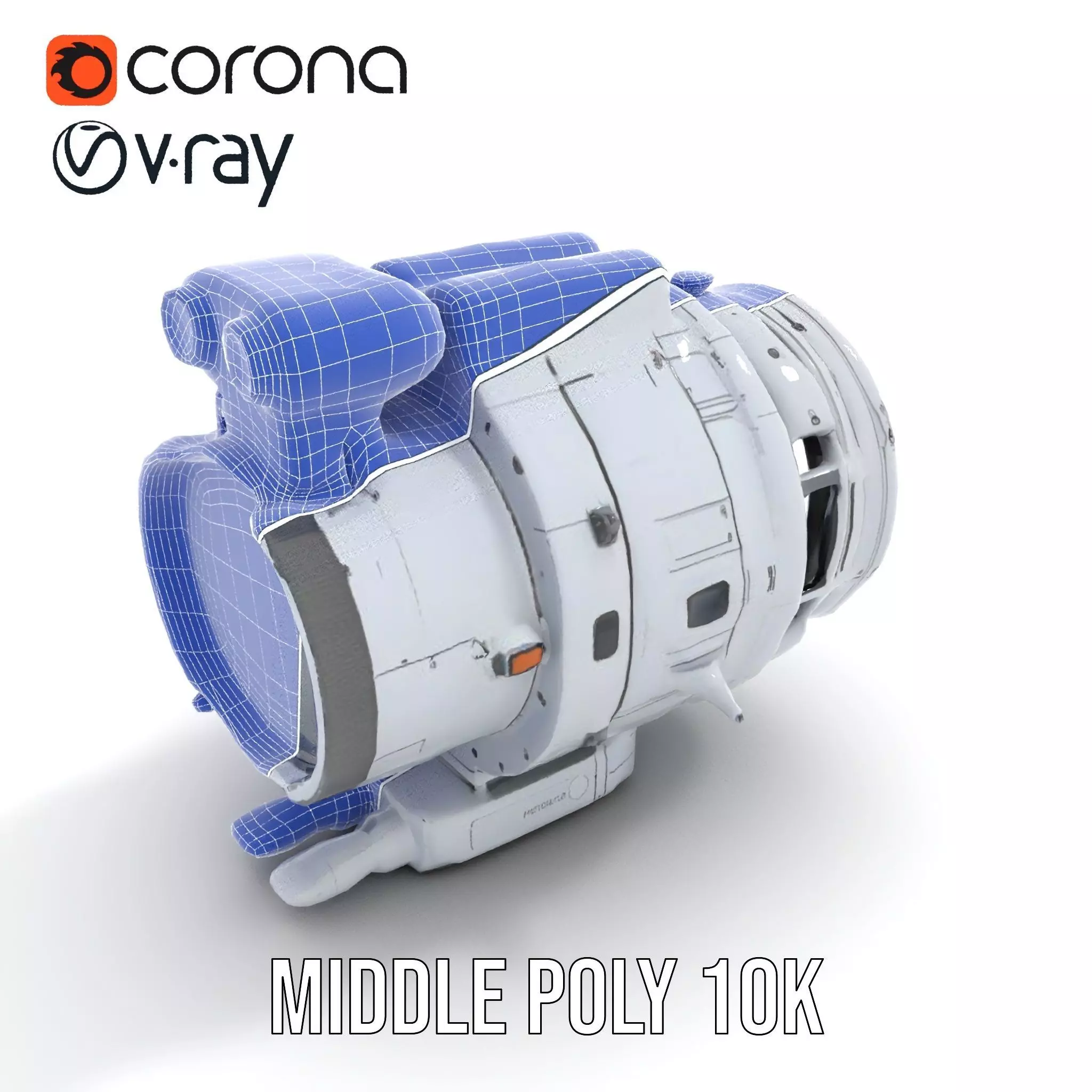 Futuristic Engine Model Pack for SciFi Projects Low-poly 3D model_25