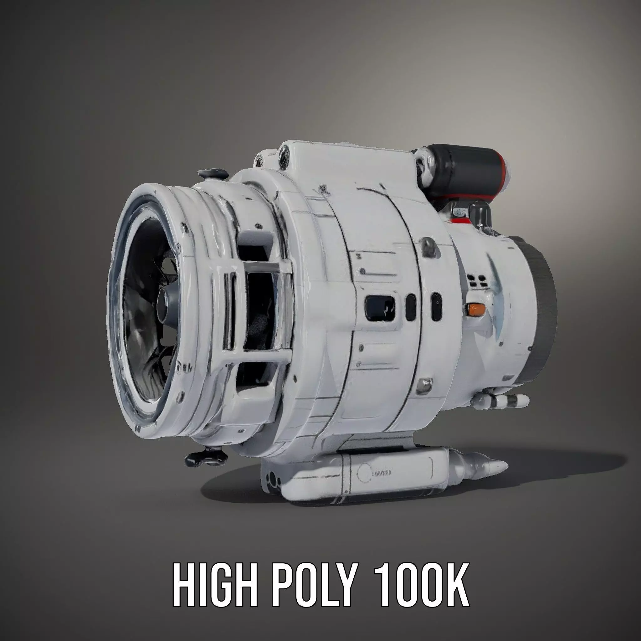 Futuristic Engine Model Pack for SciFi Projects Low-poly 3D model_18