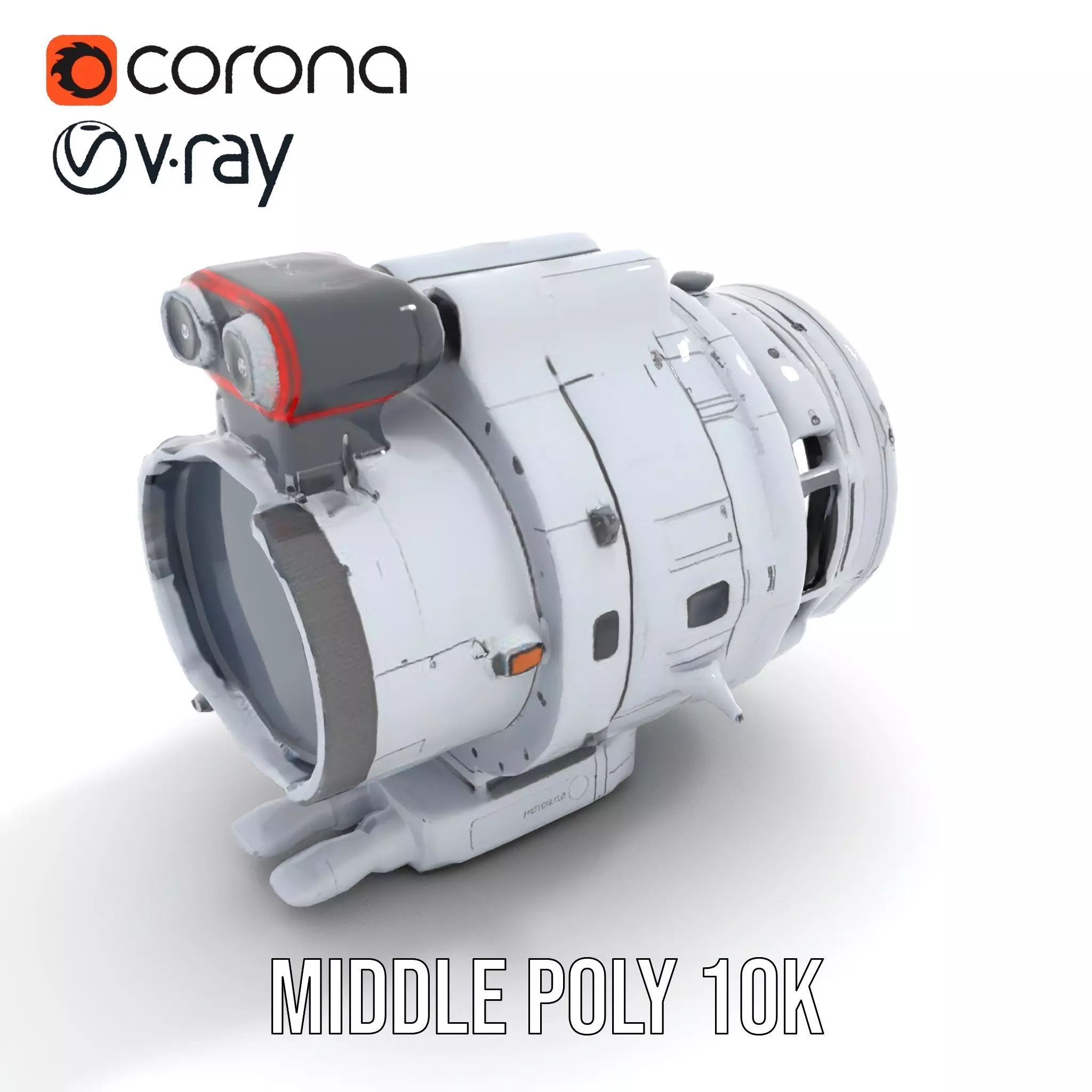 Futuristic Engine Model Pack for SciFi Projects Low-poly 3D model_6