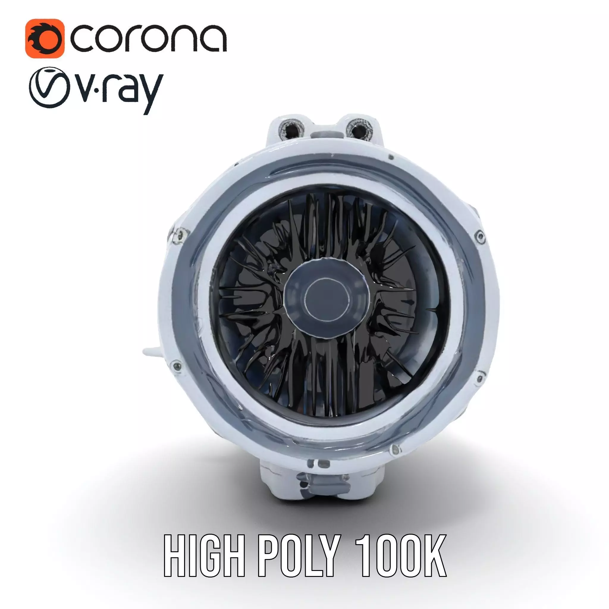 Futuristic Engine Model Pack for SciFi Projects Low-poly 3D model_27