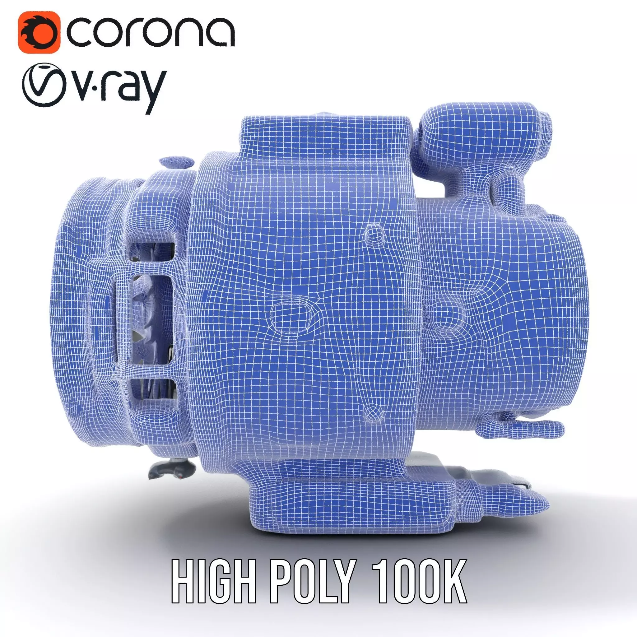 Futuristic Engine Model Pack for SciFi Projects Low-poly 3D model_34