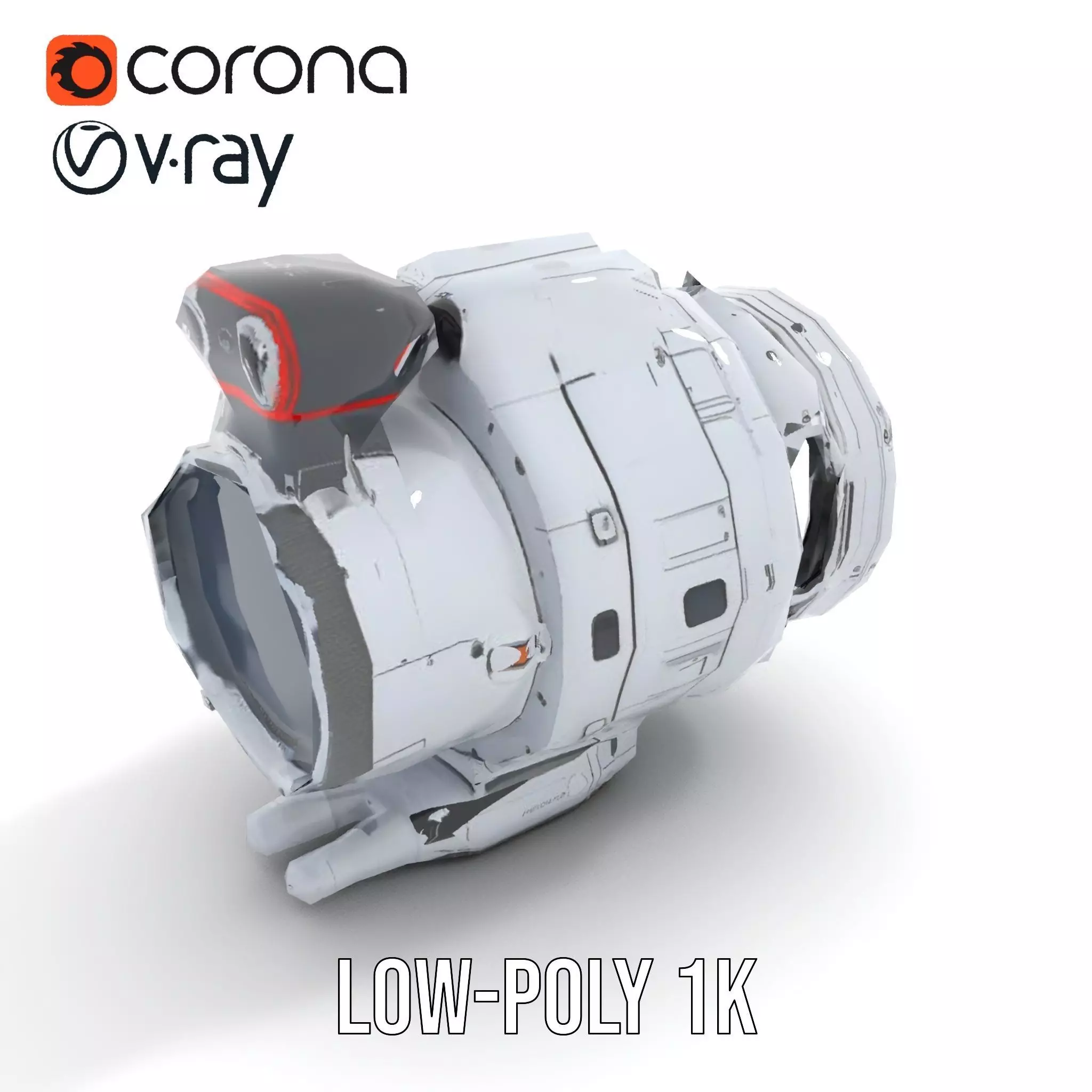 Futuristic Engine Model Pack for SciFi Projects Low-poly 3D model_9