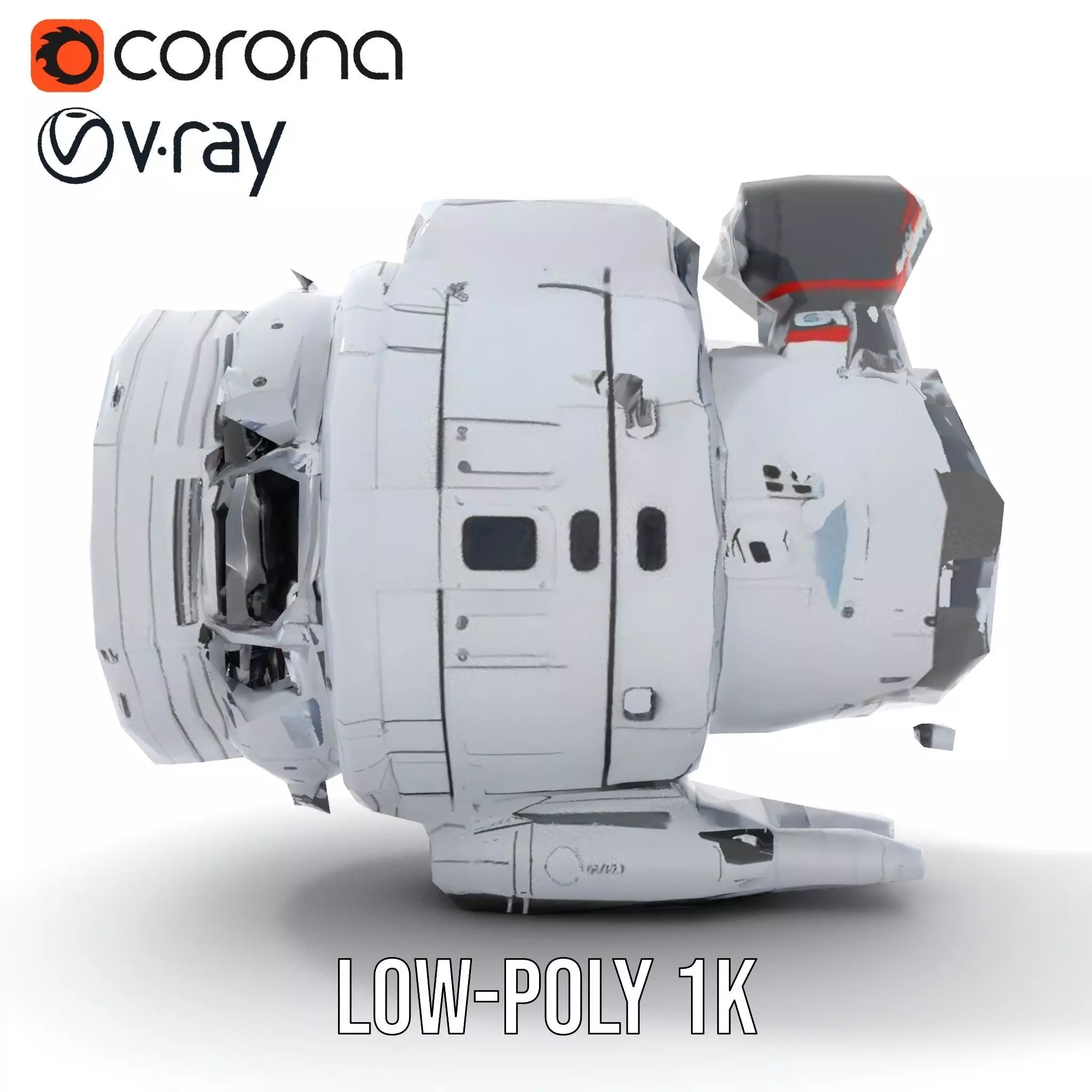 Futuristic Engine Model Pack for SciFi Projects Low-poly 3D model_20