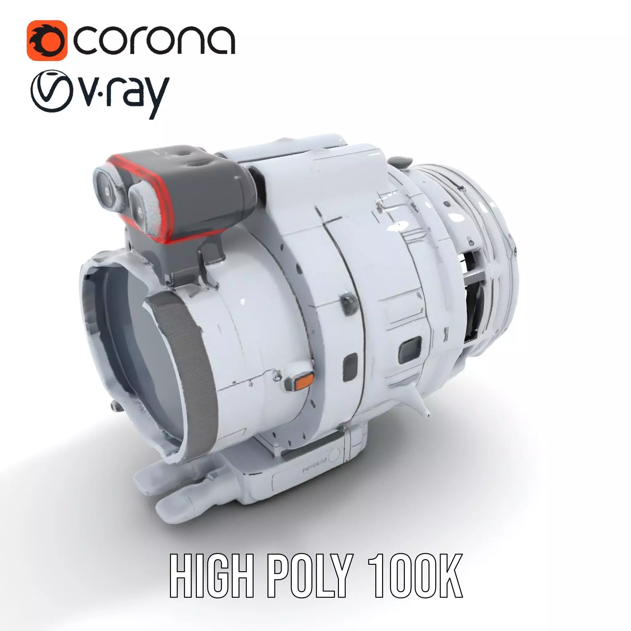 Futuristic Engine Model Pack for SciFi Projects Low-poly 3D model_21