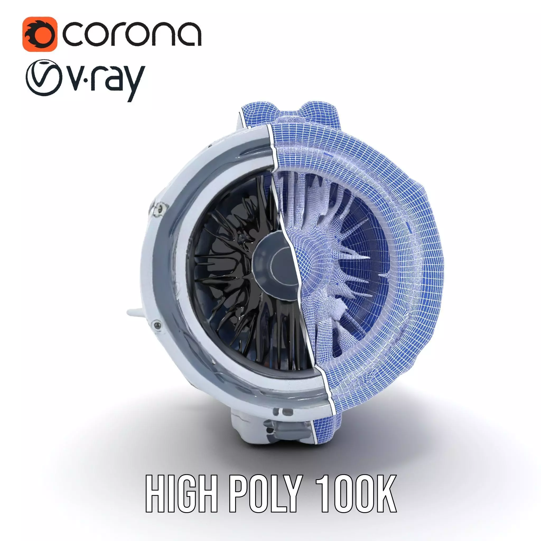 Futuristic Engine Model Pack for SciFi Projects Low-poly 3D model_35