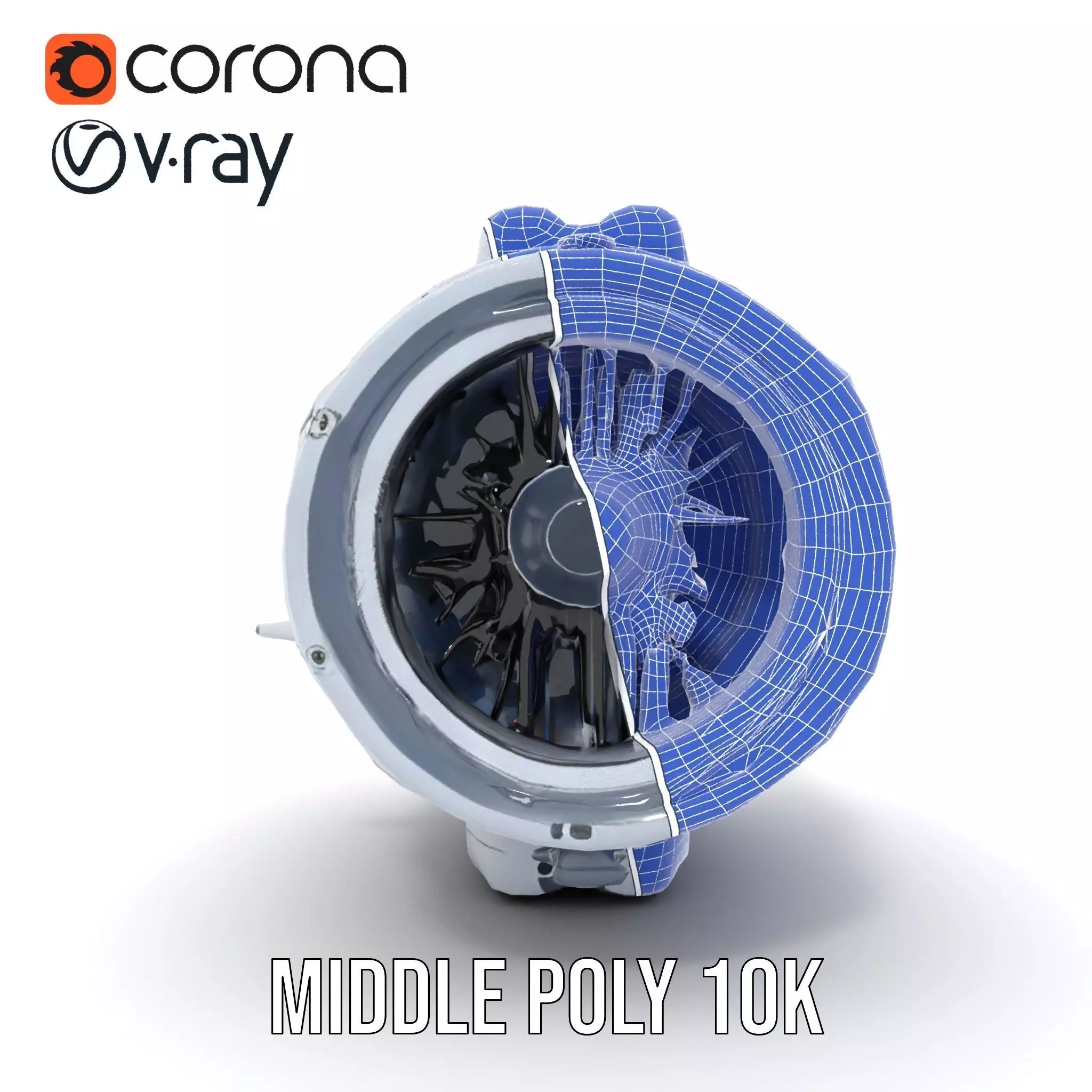 Futuristic Engine Model Pack for SciFi Projects Low-poly 3D model_22