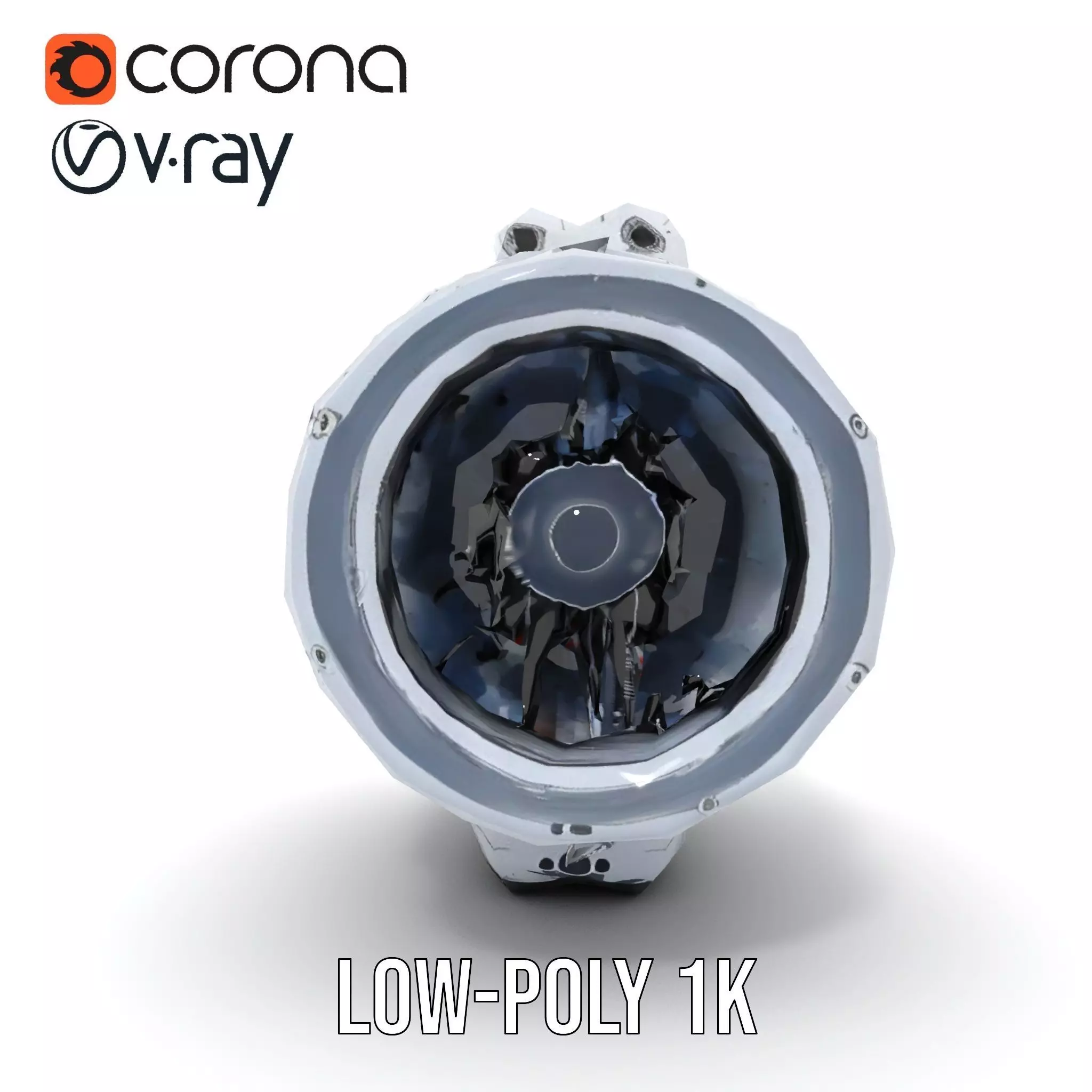 Futuristic Engine Model Pack for SciFi Projects Low-poly 3D model_26