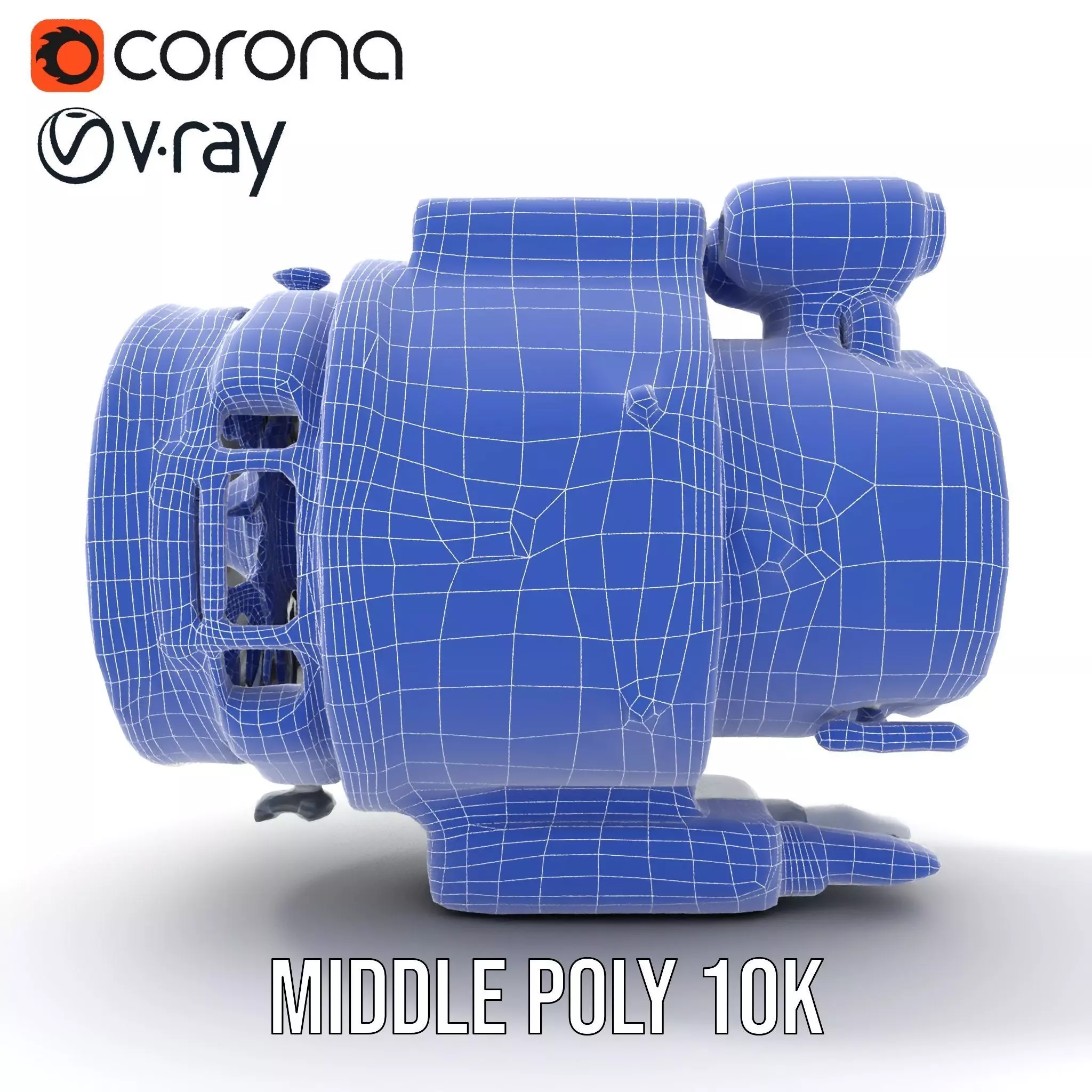 Futuristic Engine Model Pack for SciFi Projects Low-poly 3D model_30