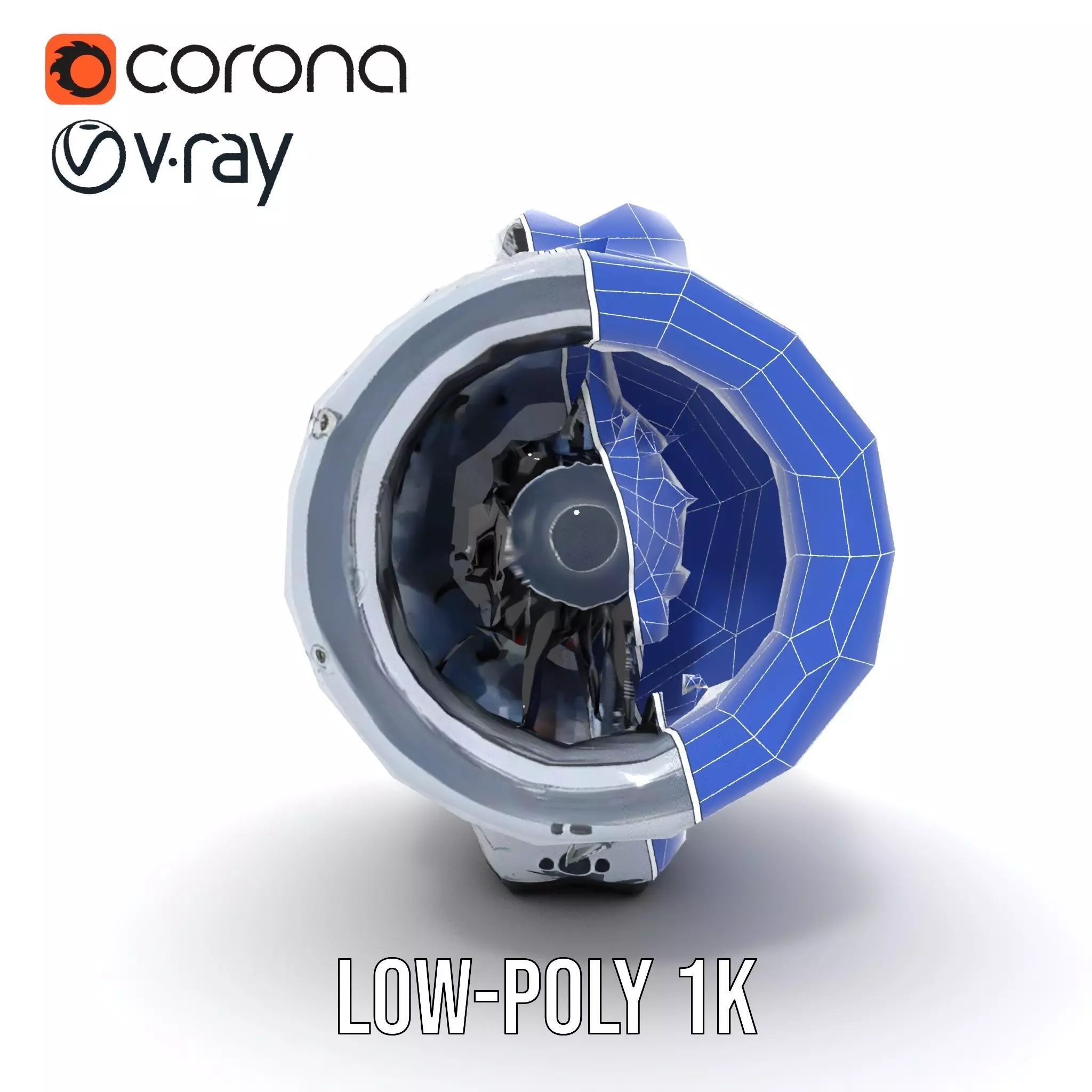 Futuristic Engine Model Pack for SciFi Projects Low-poly 3D model_23