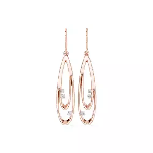 Round Cut Diamond Drop Earring 3DM STL Video