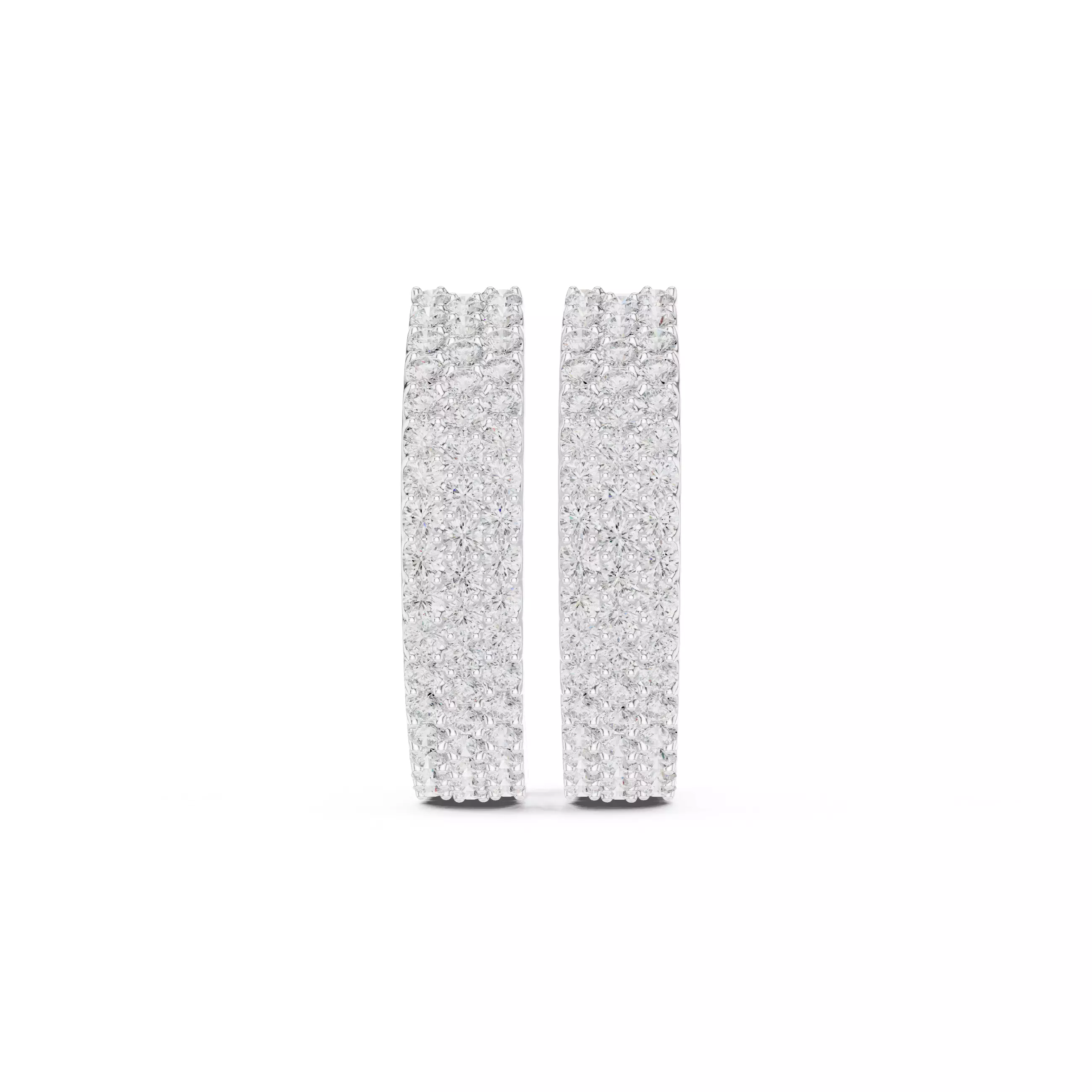 Round Cut Diamond Earring 3DM STL Video 3D print model_2