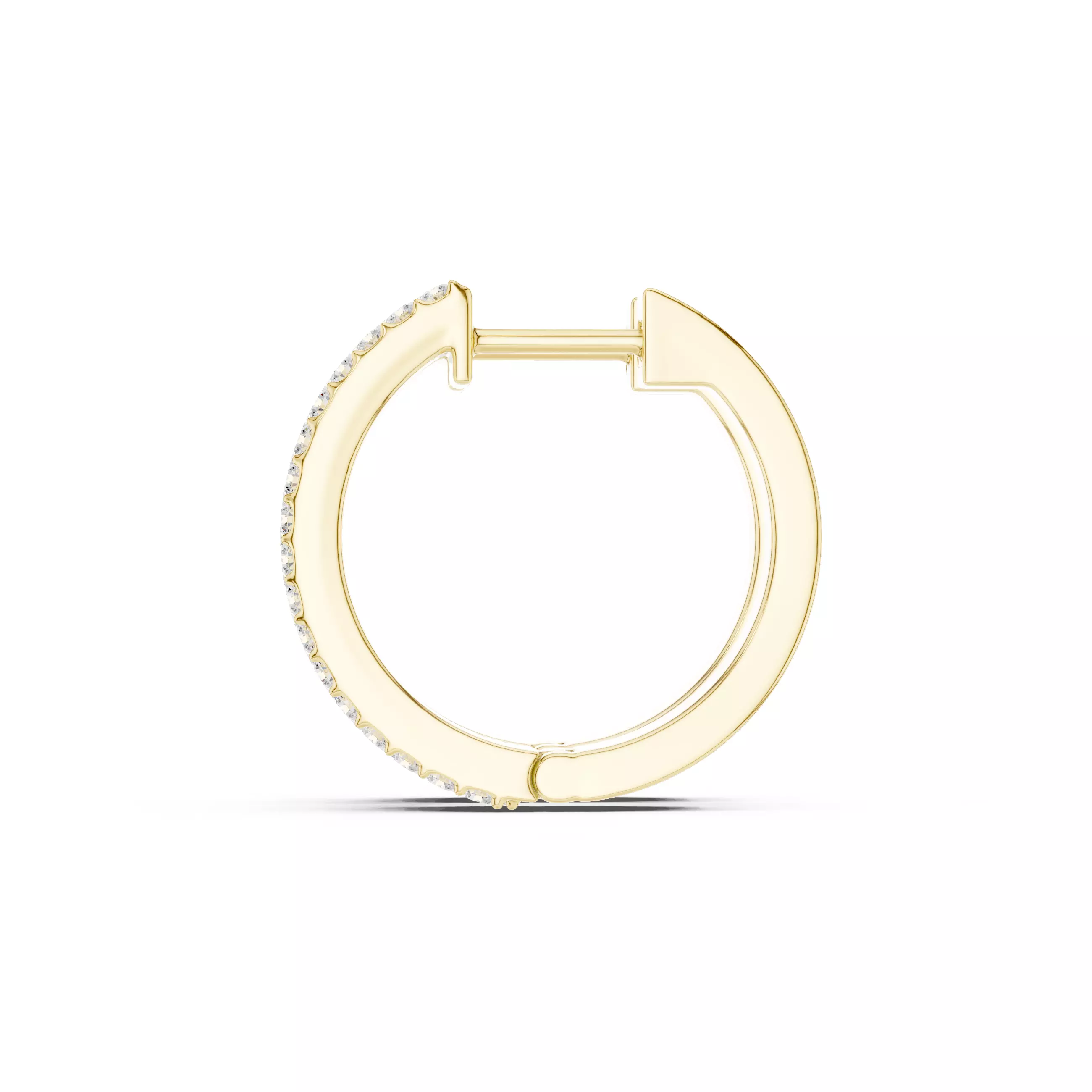 Round Cut Diamond Earring 3DM STL Video 3D print model_8