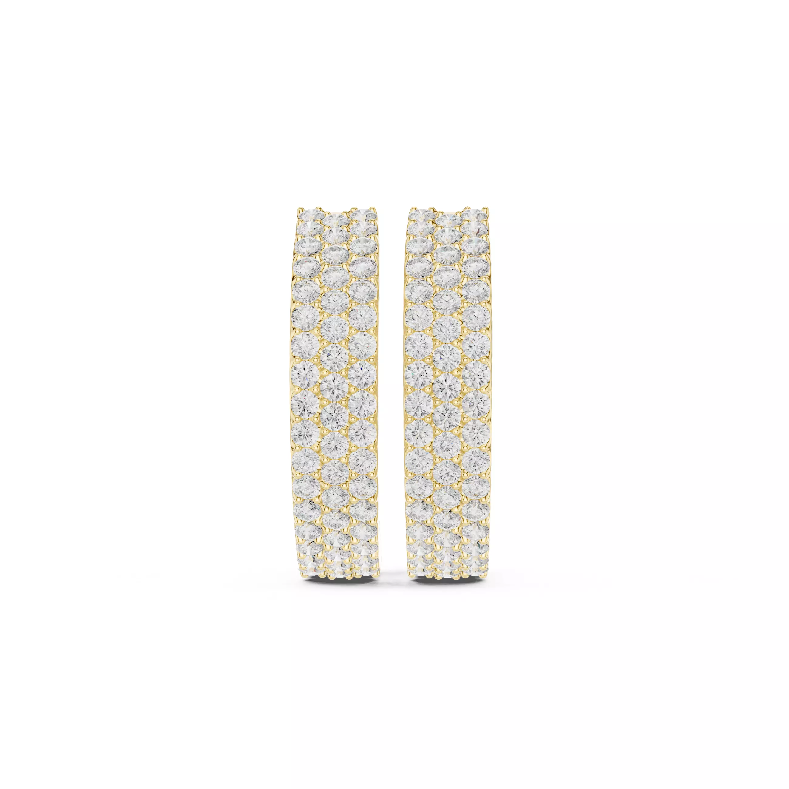 Round Cut Diamond Earring 3DM STL Video 3D print model_1