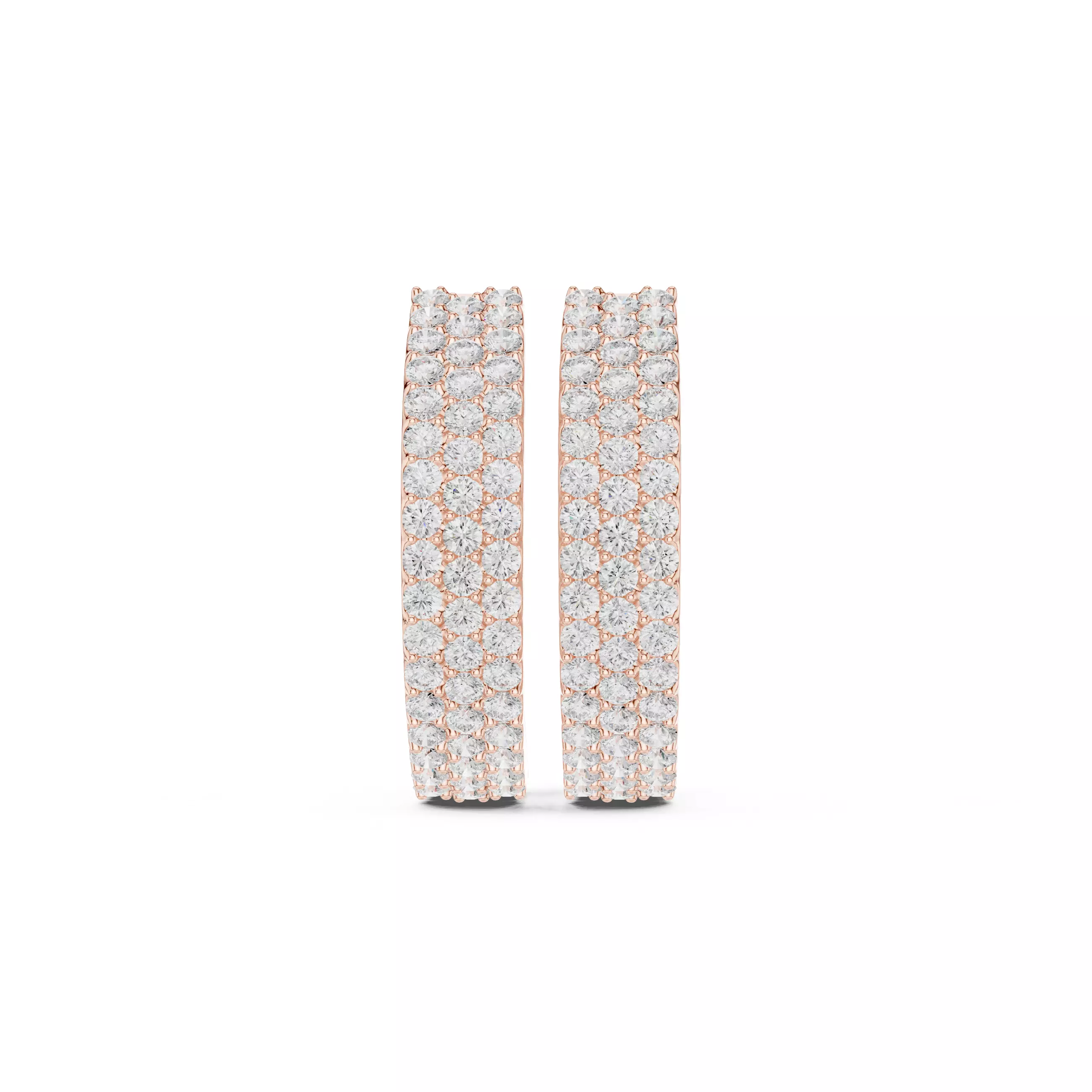 Round Cut Diamond Earring 3DM STL Video 3D print model_0