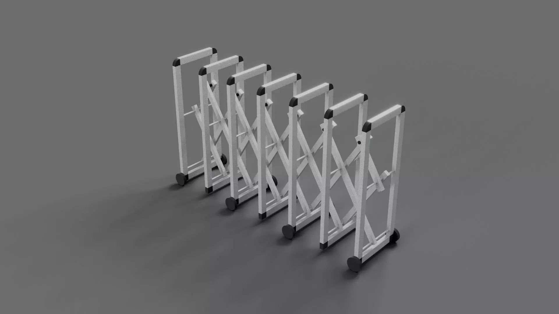 Accordion Barrier Low-poly 3D model
