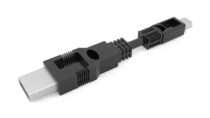 USB PORT Low-poly 3D model