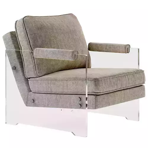 Avonley accent chair Low-poly 3D model