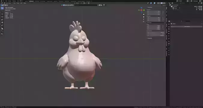chicken for 3D printing 3D print model
