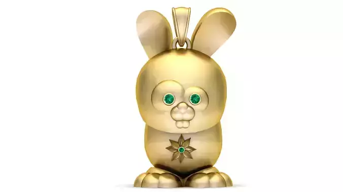 Joyeria South Gold Pendant 3D