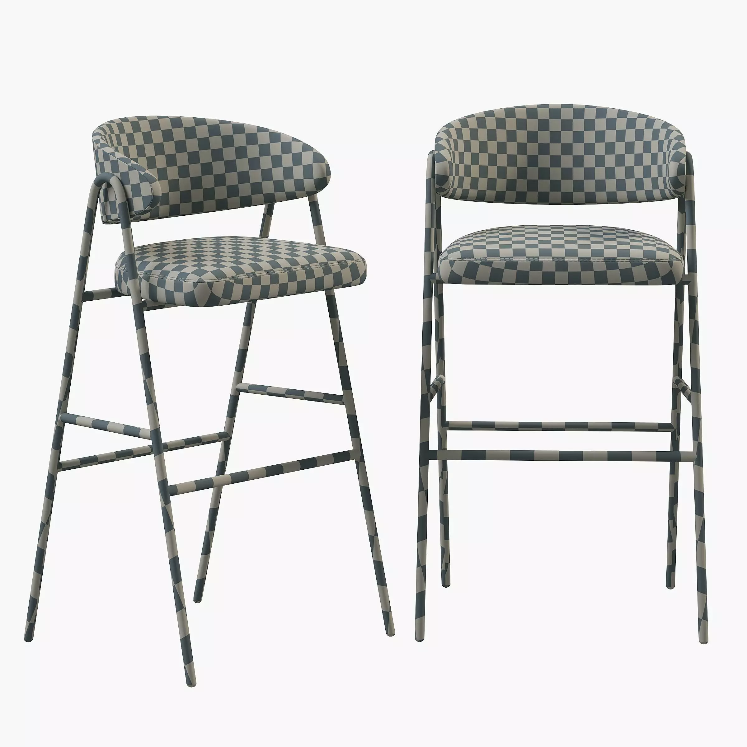 CHIA BAR STOOL Low-poly 3D model_6