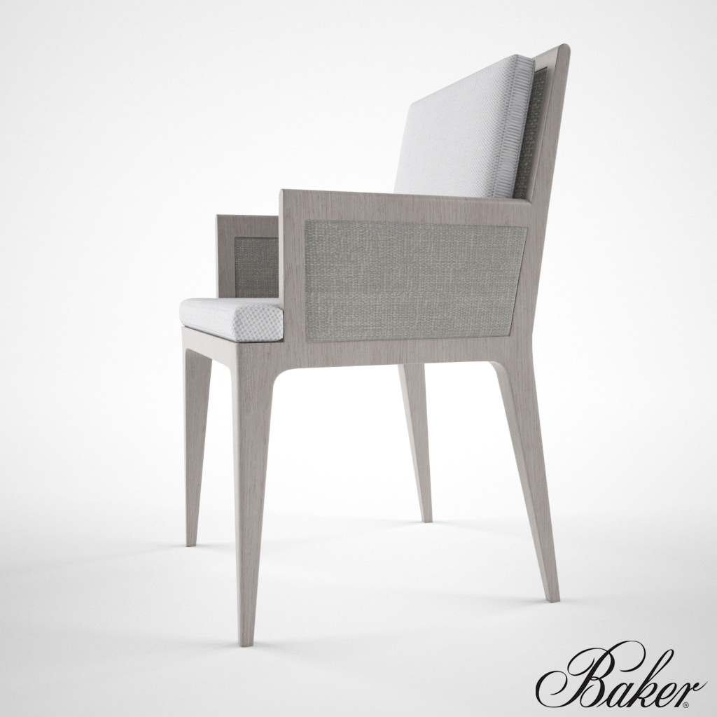 Baker Carmel Cane dining Chair 3D Model MAX OBJ FBX