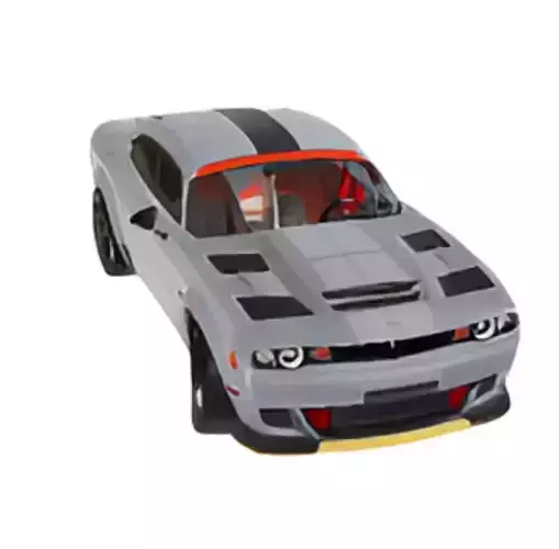 Dodge Challenger SRT Hellcat Widebody Low-poly 3D model