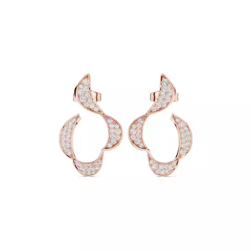 Round Cut Diamond Circular Earring 3DM STL Video 3D print model