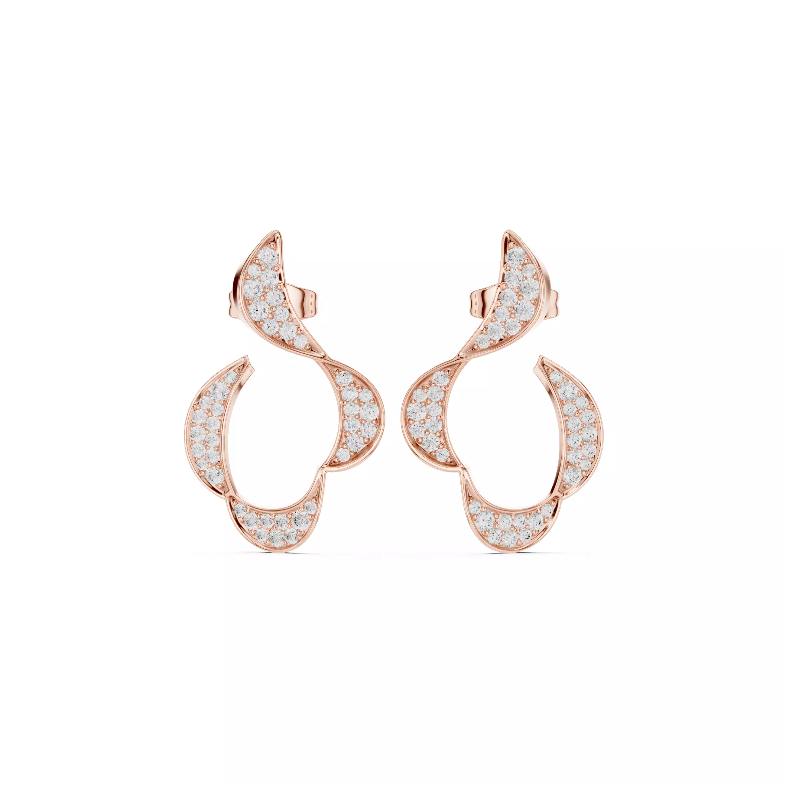 Round Cut Diamond Circular Earring 3DM STL Video 3D print model_0