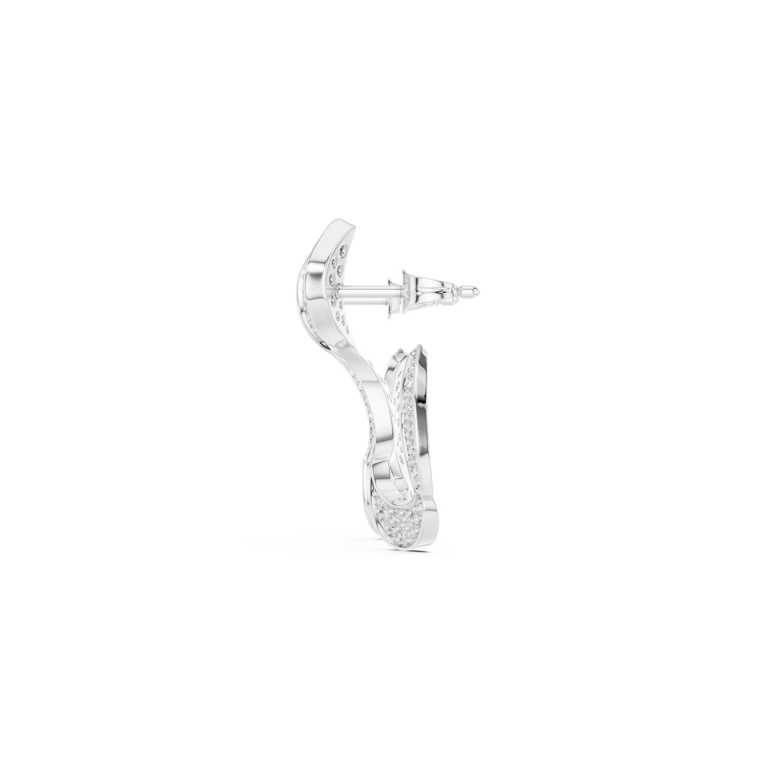 Round Cut Diamond Circular Earring 3DM STL Video 3D print model_11