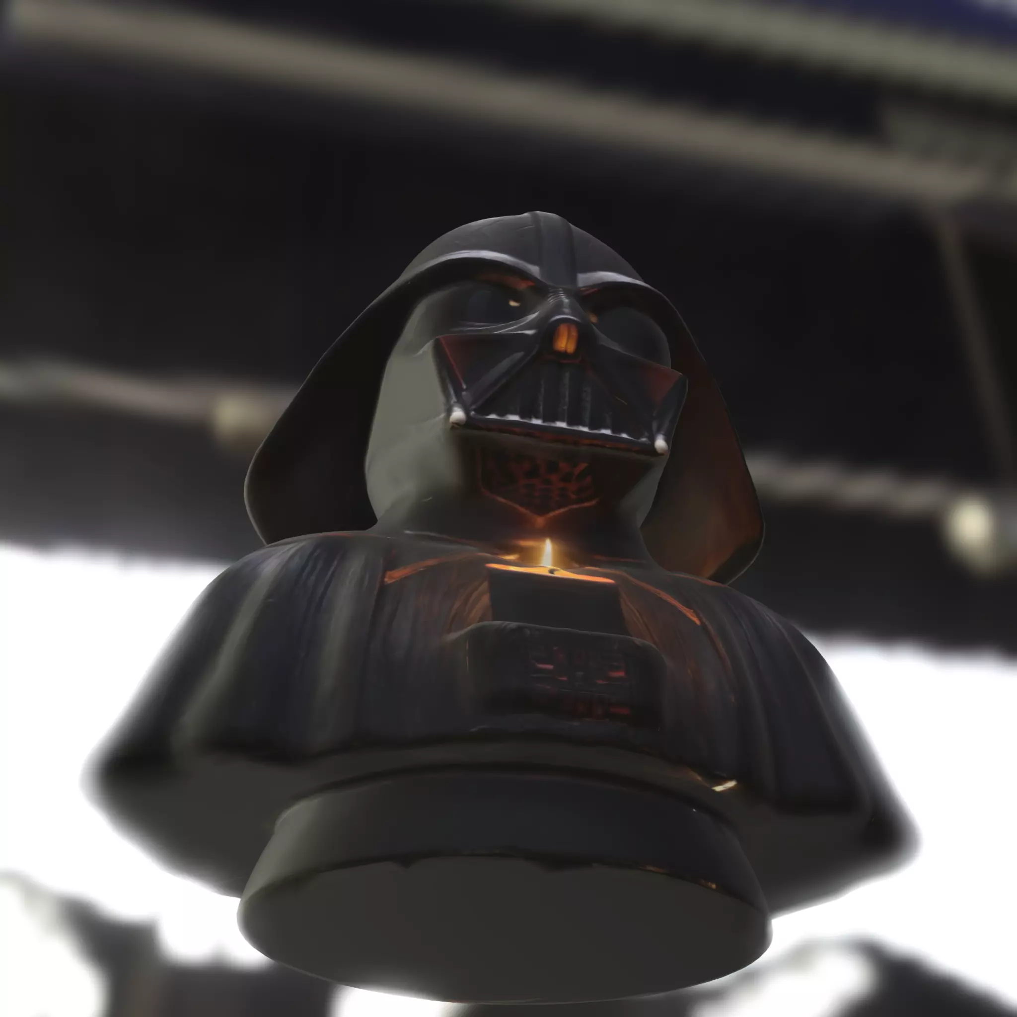 Dark Lord Candle Bust Low-poly 3D model_4