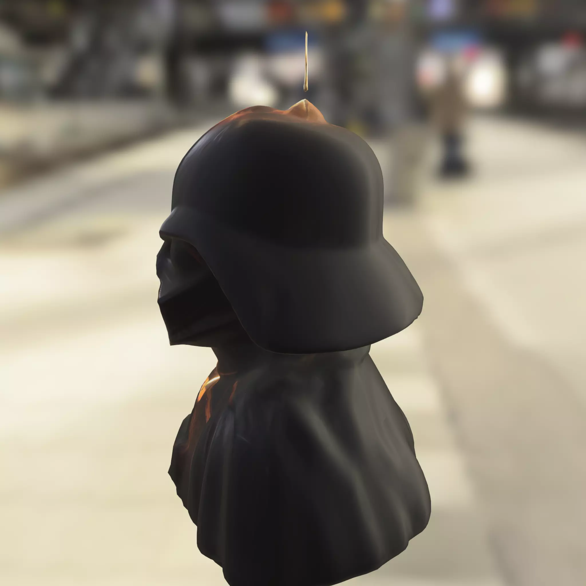 Dark Lord Candle Bust Low-poly 3D model_2