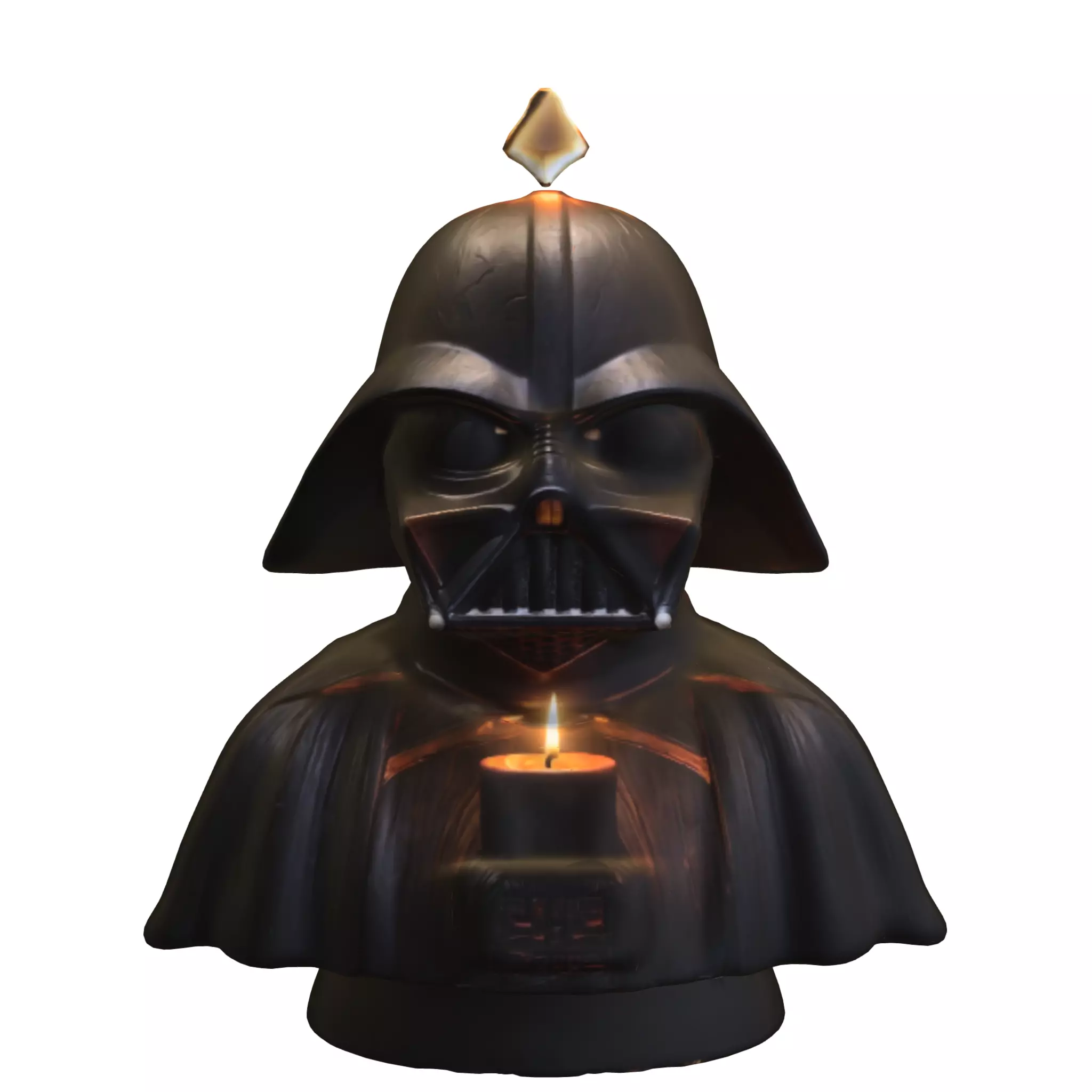 Dark Lord Candle Bust Low-poly 3D model_1